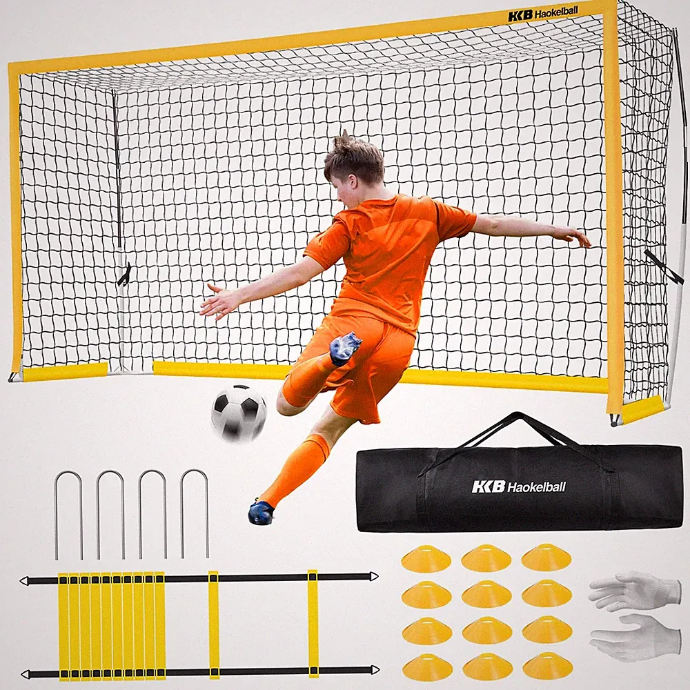 Kids Soccer Goals for Backyard 12x6ft Portable Soccer Nets Toddler Soccer Goal