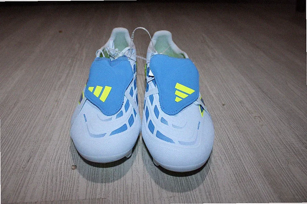 PREDATOR LEAGUE FOLD-OVER TONGUE FIRM GROUND SOCCER CLEATS BLUE MEN SIZE 13 NEW