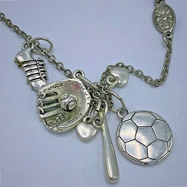 Premier Designs BATTER UP and SOCCER Charm Necklace