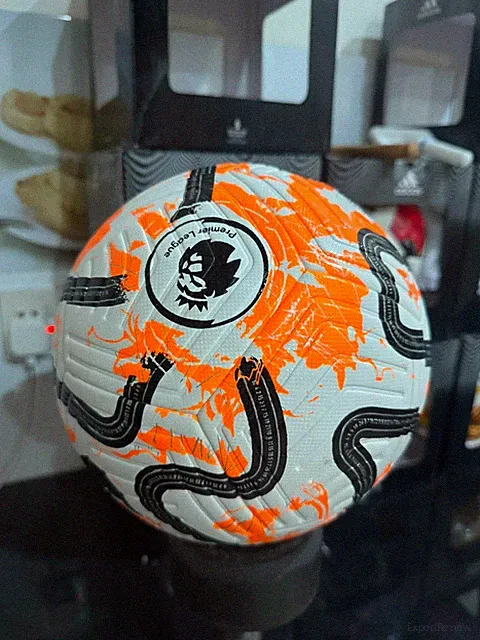 Premier League Size 5 Soccer Ball Orange White Training Match Football