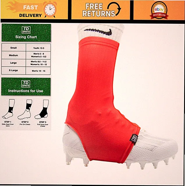 Premium Cleat Covers for Football, Soccer, Field Hockey & Turf - Durable Spats W
