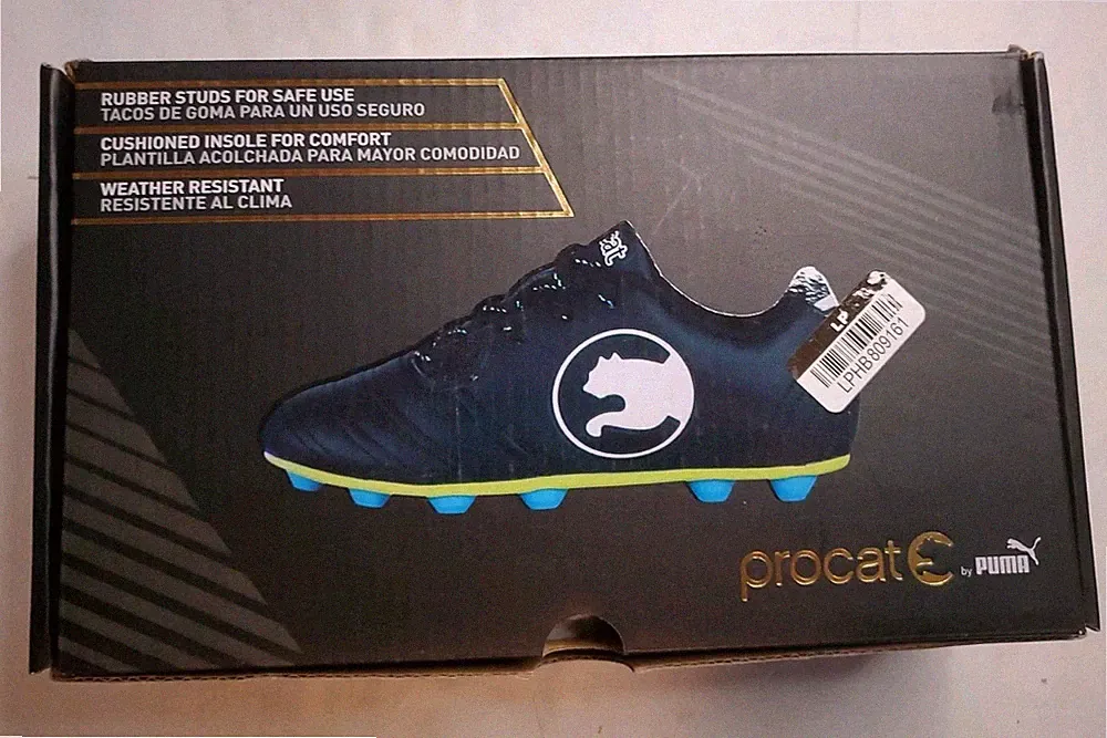 ProCat by Puma Size 13 Kids' Soccer Cleat - Black/Yellow NWT