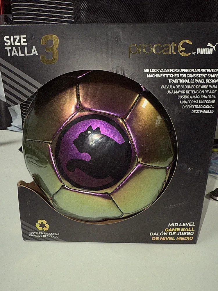 ProCat by Puma Soccer Ball Mid Level Game Ball Size 3 Purple/Gold