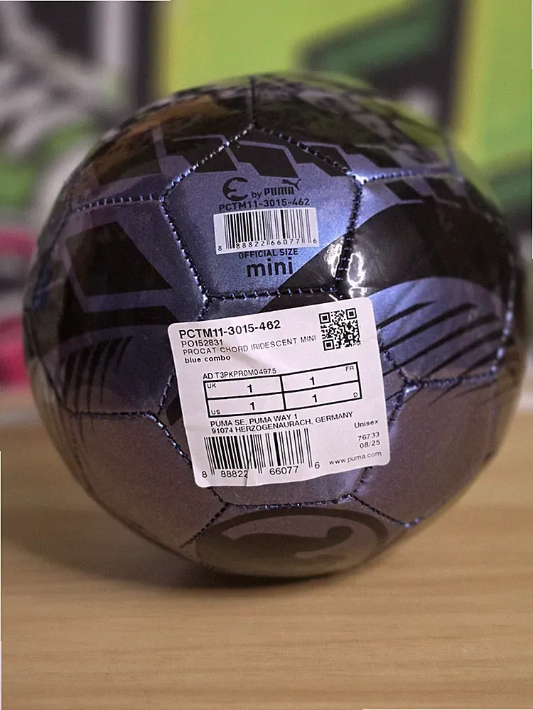 procut by puma iridescent blue/purple size 1 soccer ball