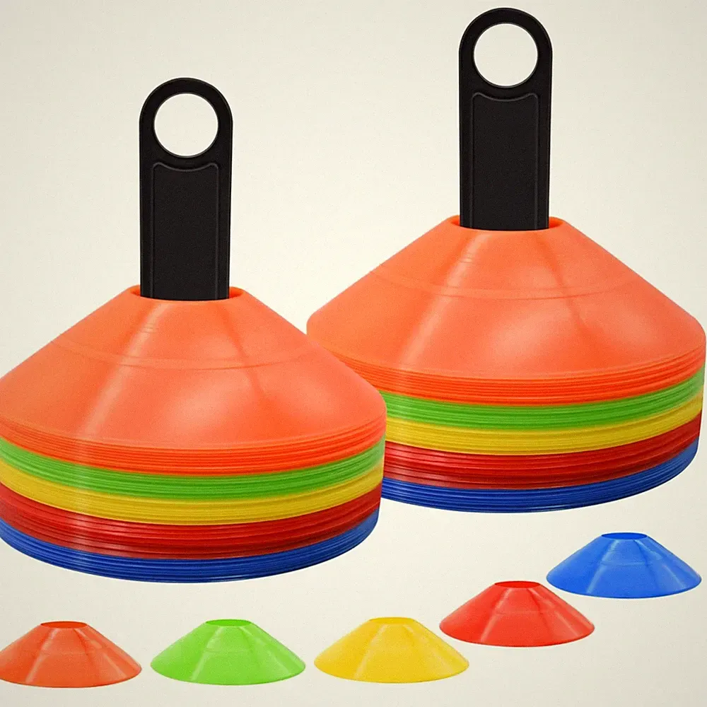 Professional 100 Pack Disc Cones - Soccer, Football Training