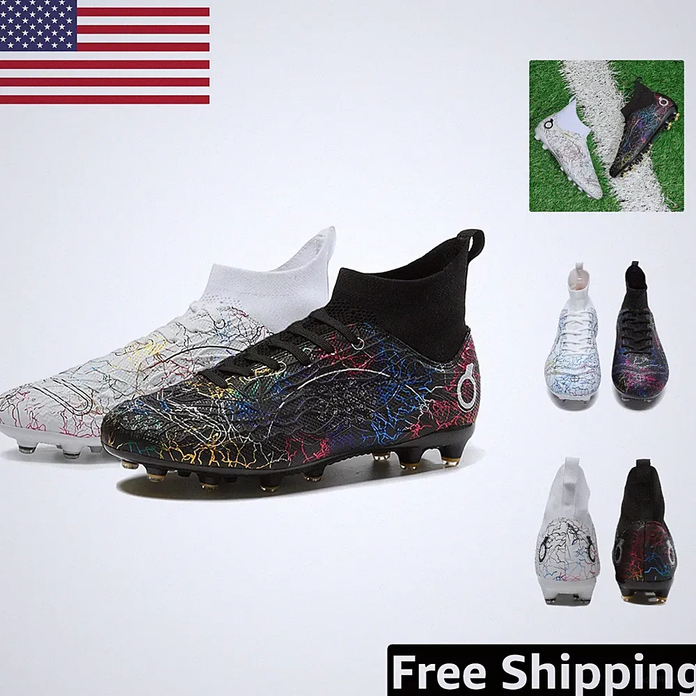 Professional Breathable Men's Soccer Shoes, High-Top Cleats for All Terrains