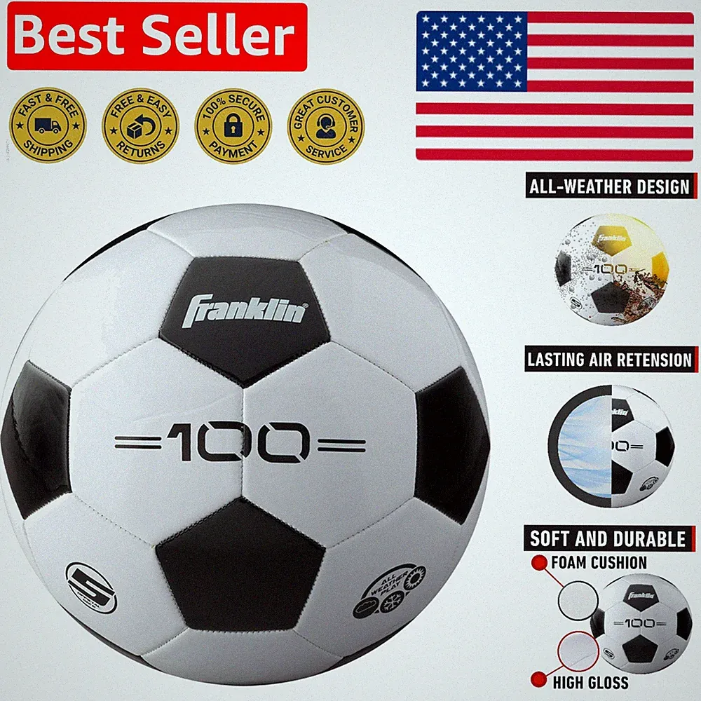 Professional Quality Soccer Ball - Waterproof PVC, All Sizes, Great for Training