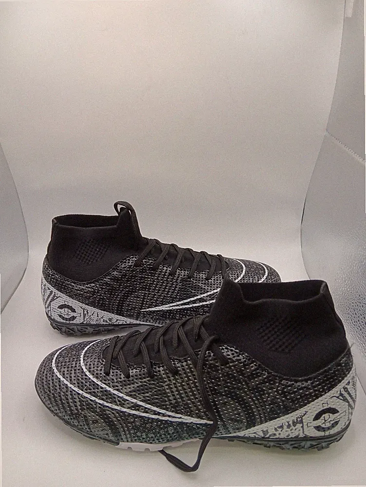 Professional Synthetic High Top Soccer Cleats for Men Firm Ground Outdoor.size 8