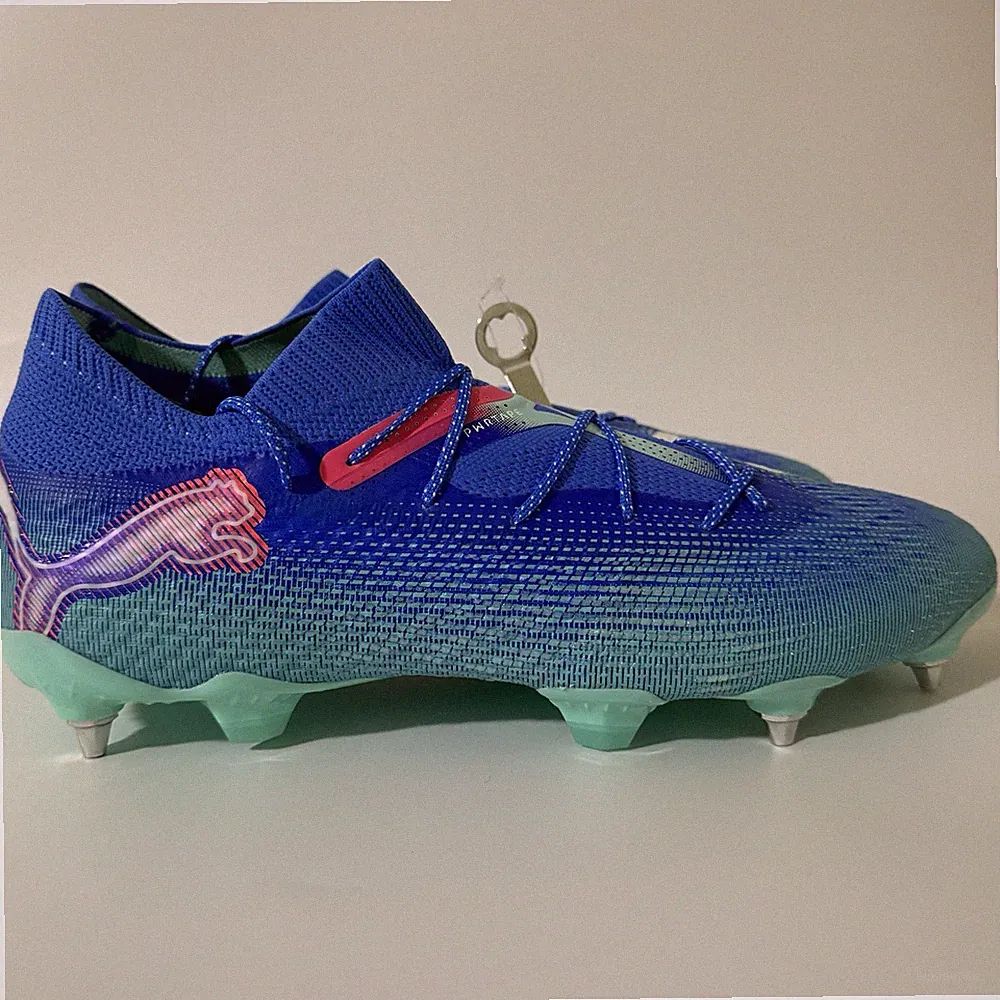 Puma $240 Mens 9 FUTURE 7 ULTIMATE MXSG Soccer Cleats Blue/Peppermint 107918-01