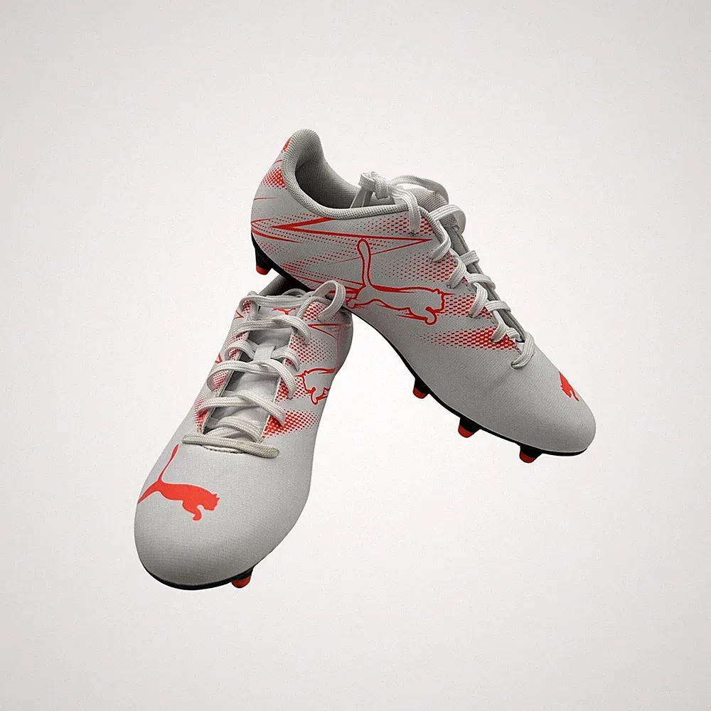 Puma Attacanto FG/AG Soccer Cleats 107477-13 Women's 8M/EU: 40.5, White/Orange