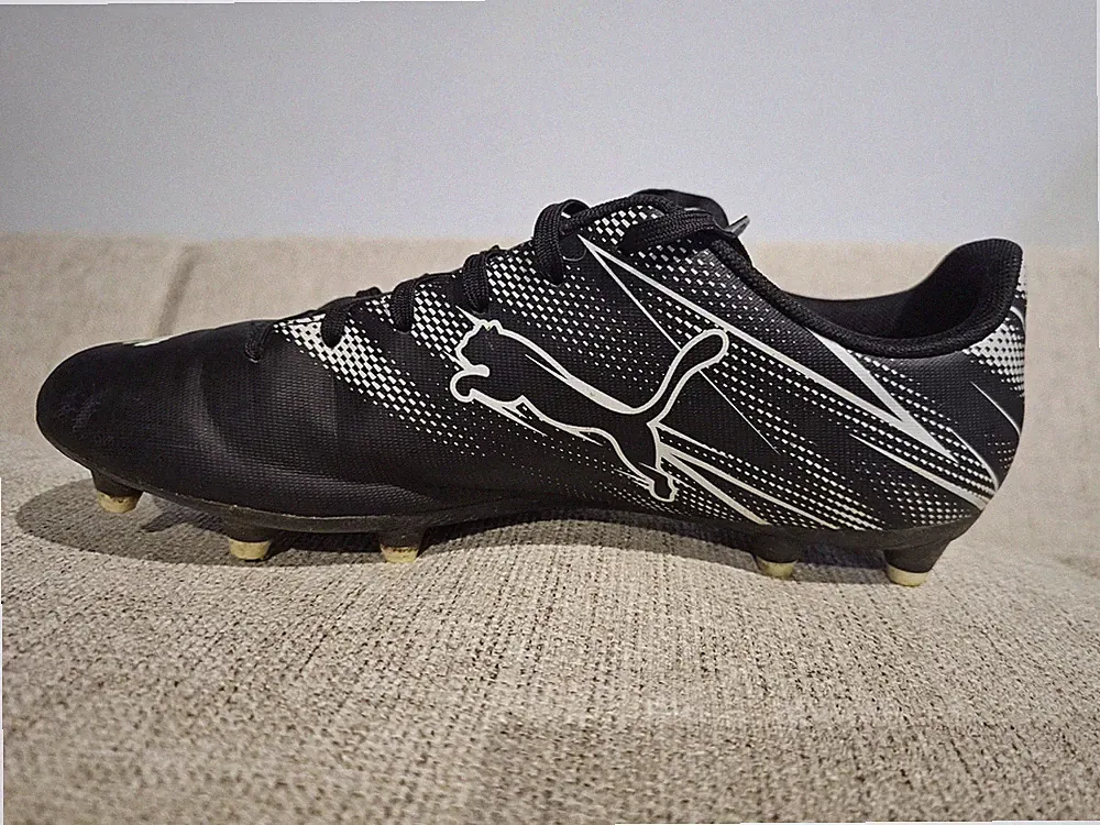 PUMA Attacanto Firm/Artificial Ground Men's Soccer Cleats Sz 8 Black/Silver Mist