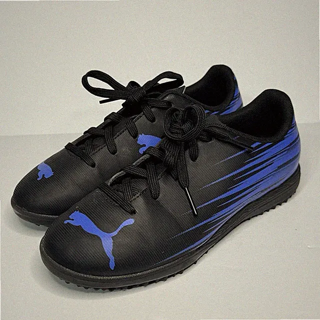 Puma ATTACANTO II Big Kids' 1.5 Turf Soccer Cleats Indoor Black Blue