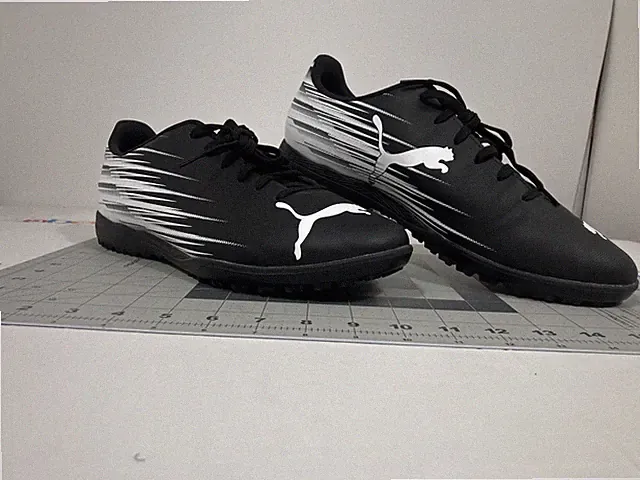 PUMA Attacanto II Men's Turf Soccer Cleats Black White Rubber Low Top Size 13