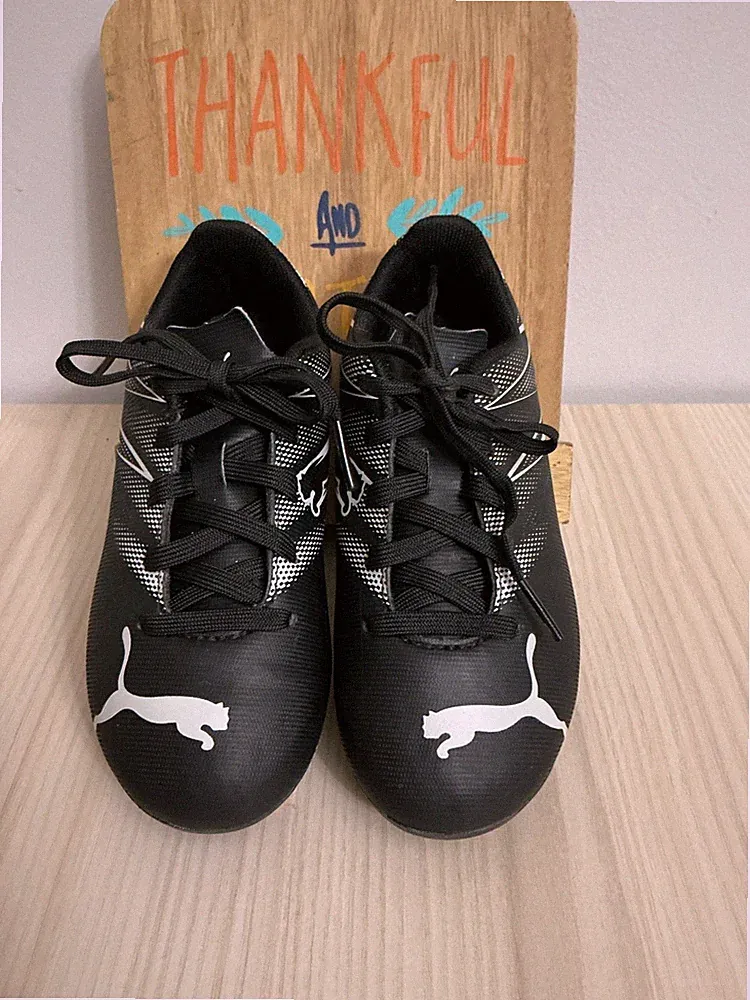 Puma Attacanto Kids Black Artificial Ground Soccer Cleats Size 11
