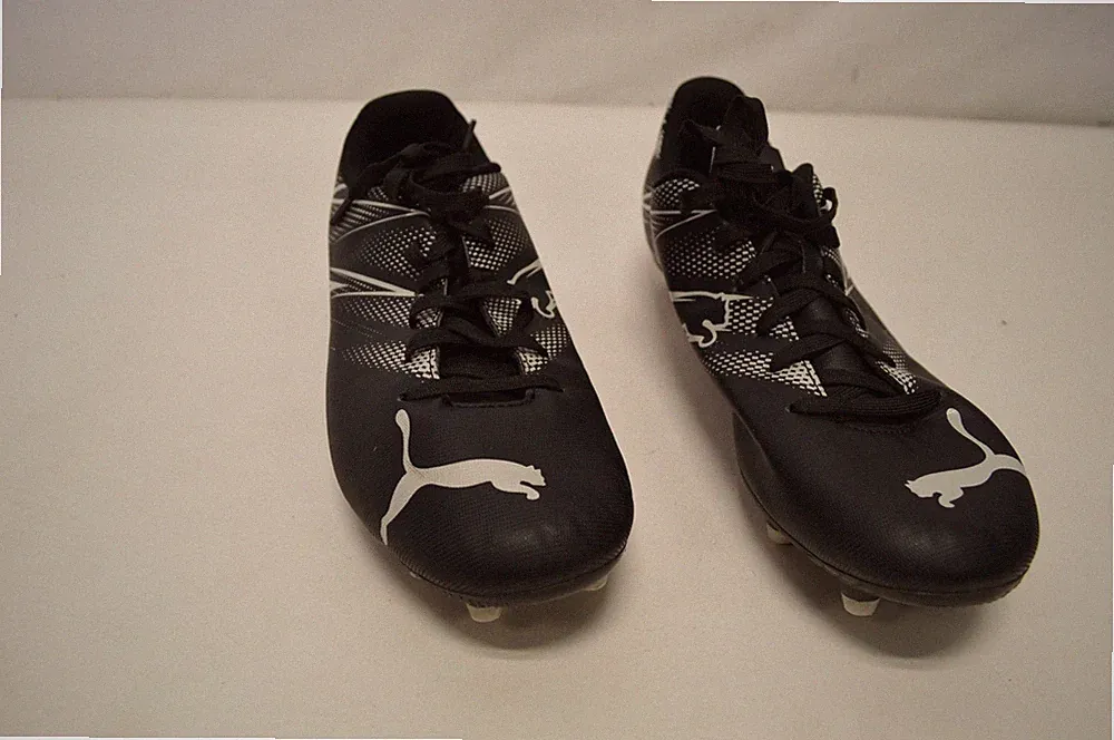 Puma ATTACANTO Men's Firm/Artificial Ground Black & White Soccer Cleats Size 10