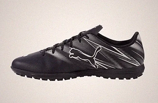 Puma Attacanto TT Turf Soccer Shoes Football Cleats Athletic Men’s Black White