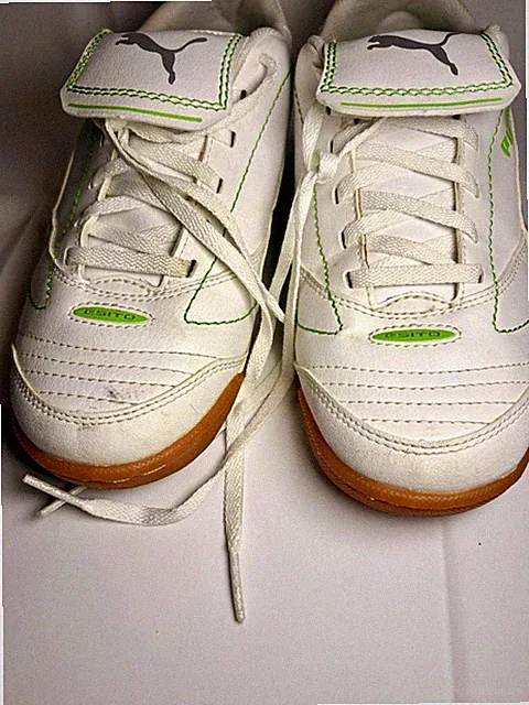PUMA Esito Classico White/Green Low Top Athletic Sneakers Lace Up Hook & Loop