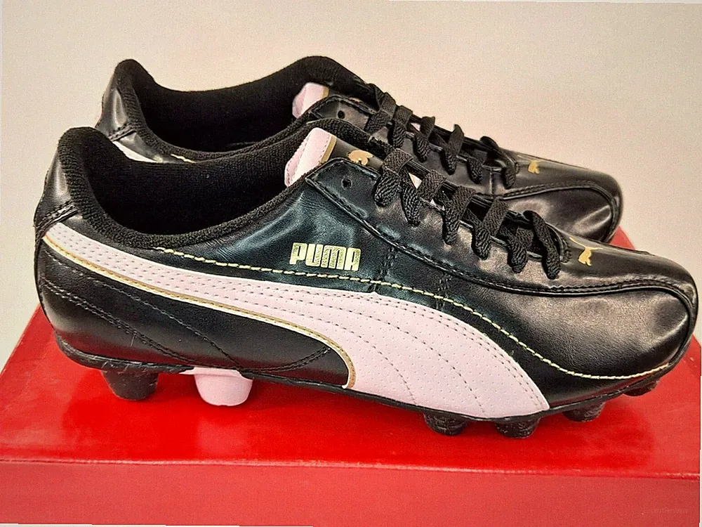 Puma Esito XL Gold Pink Youth Girls Soccer Cleats Kids Junior 101717-05 NEW
