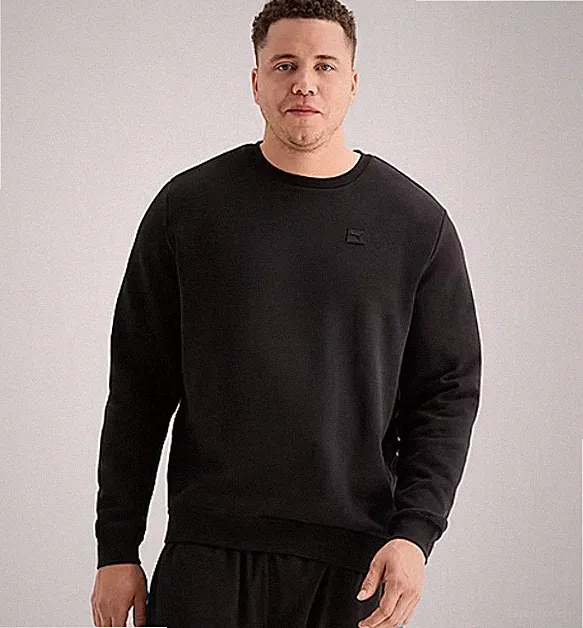Puma Essential Big & Tall Size 4XL Black Elevated Logo Crewneck Sweatshirt NWT