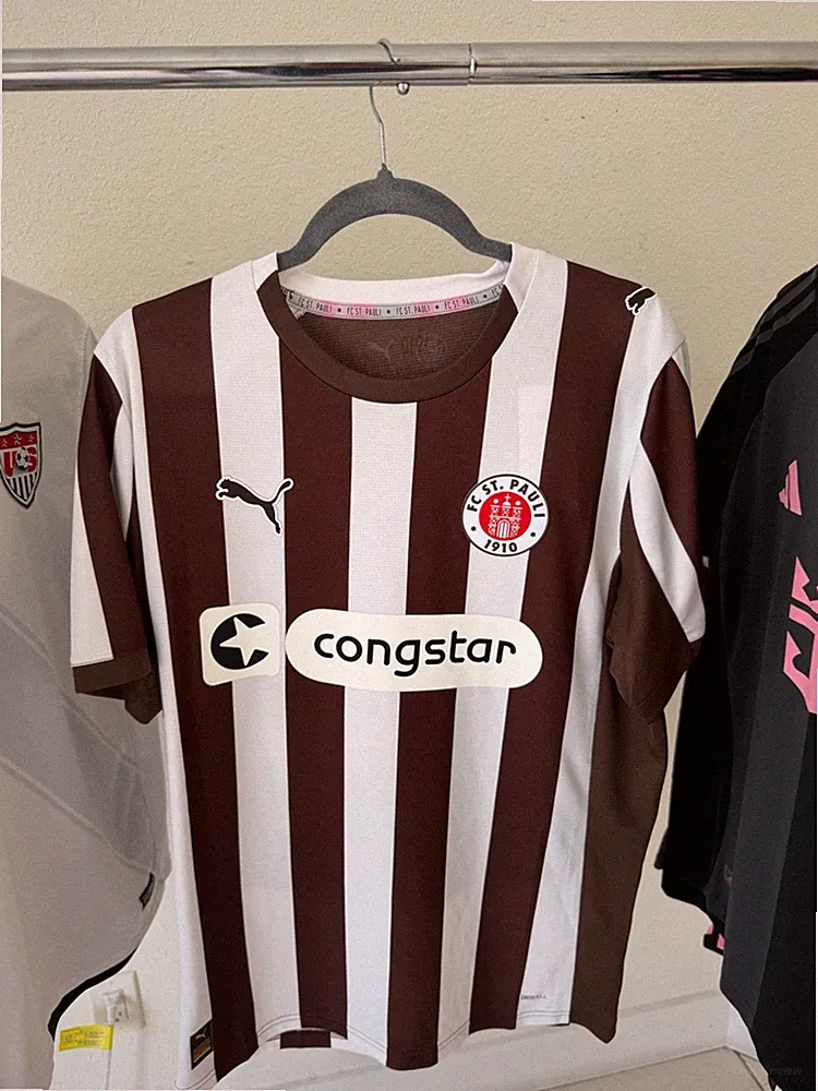 Puma FC St. Pauli 25/26 Home Soccer Jersey Men’s M Brown White NWT 783063-01