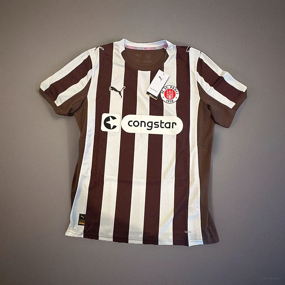 Puma FC St. Pauli 25/26 Home Soccer Jersey Men’s M Brown White NWT 783063-01
