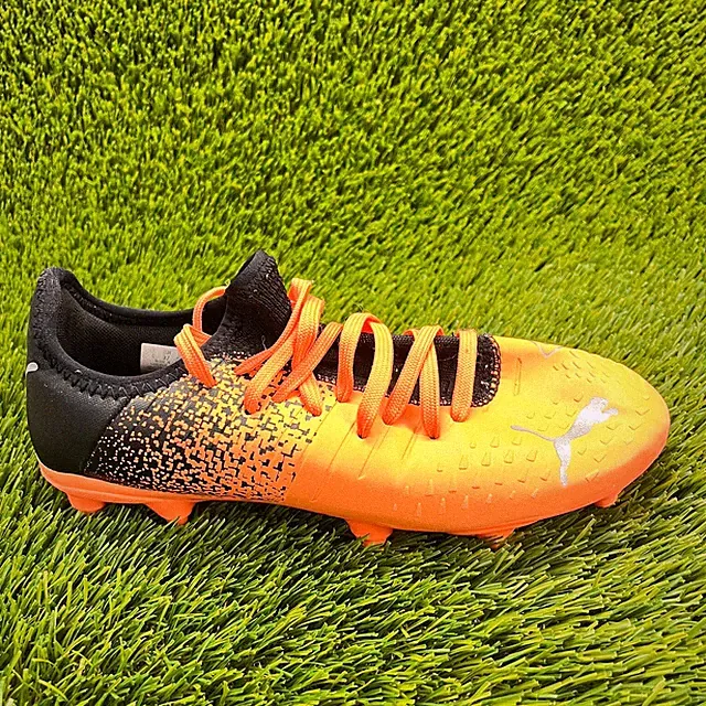 Puma Future 4.3 Boys Size 5Y Black Orange Athletic Running Soccer Cleats