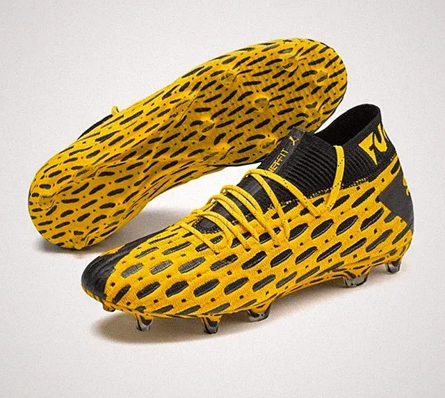 PUMA Future 5.1 NETFIT FG Ultra Yellow Black Soccer Cleats Shoes Mens 13 BONUS