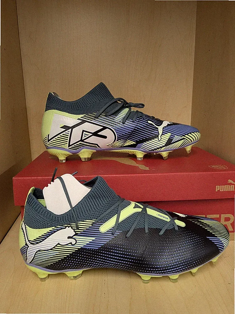 Puma Future 7 Match FG/AG soccer cleat, Gray skies-Puma white, 107931-03