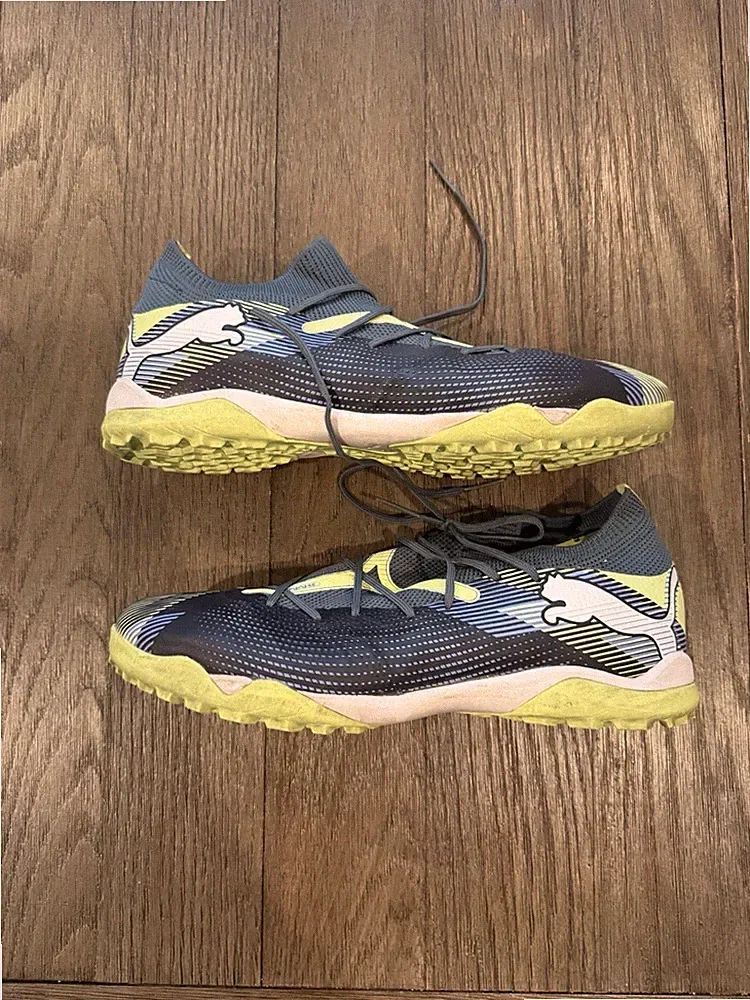 PUMA Future 7 Match Turf Soccer Cleats Mens 10 Blue Green Shoes 1079370