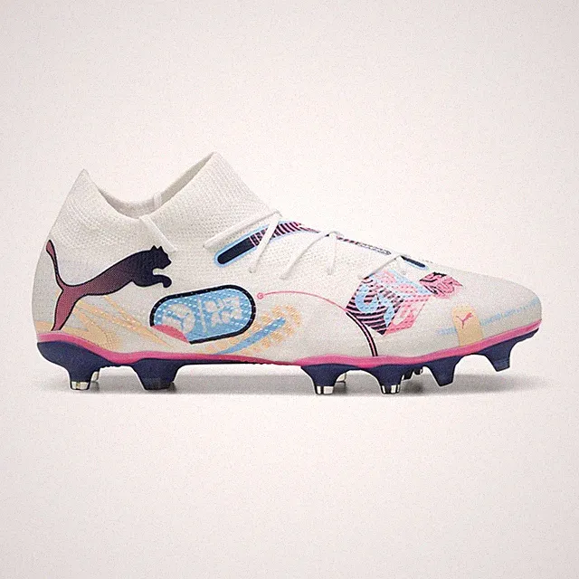 PUMA Future 7 Match Vol. Up FirmArtificial Ground Soccer Cleats Mens White Sneak