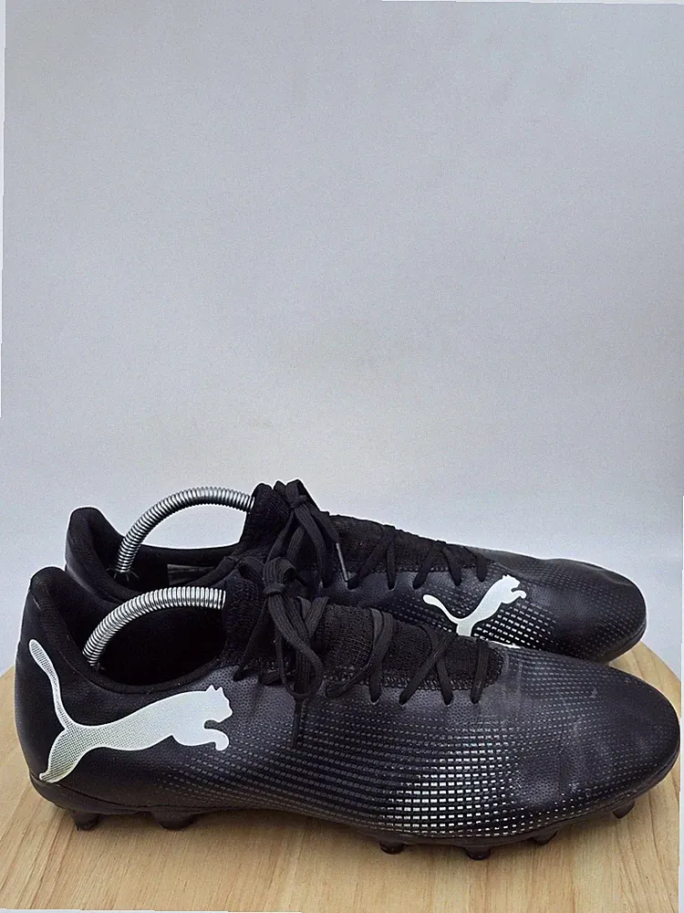 Puma Future 7 Play FG/AG Black White Men Firm/Artificial Ground Soccer Cleats 12