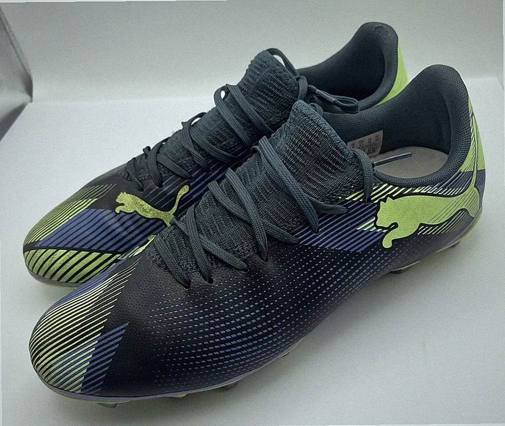 PUMA Future 7 Play Firm Ground Soccer Cleats Mens Grey Sneakers Sz U.S 10