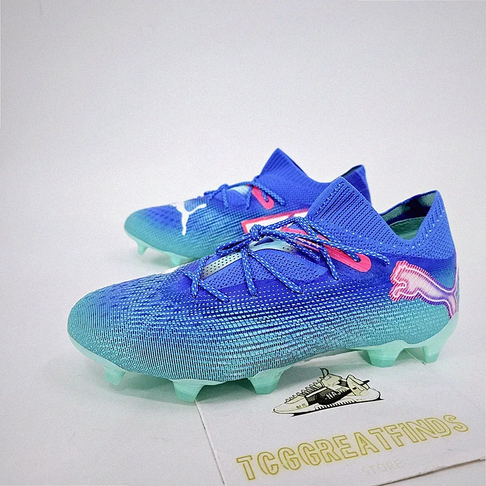 Puma Future 7 Ultimate Firm Artificial Ground Blue Green Soccer Cleats 11 NEW