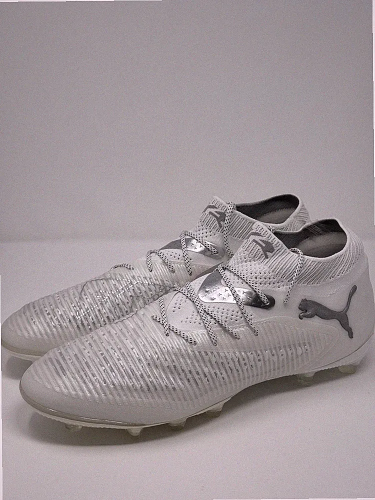 Puma Future 8 AG Artificial Ground Soccer Cleats White/Silver 108189-04 Sz 11.5