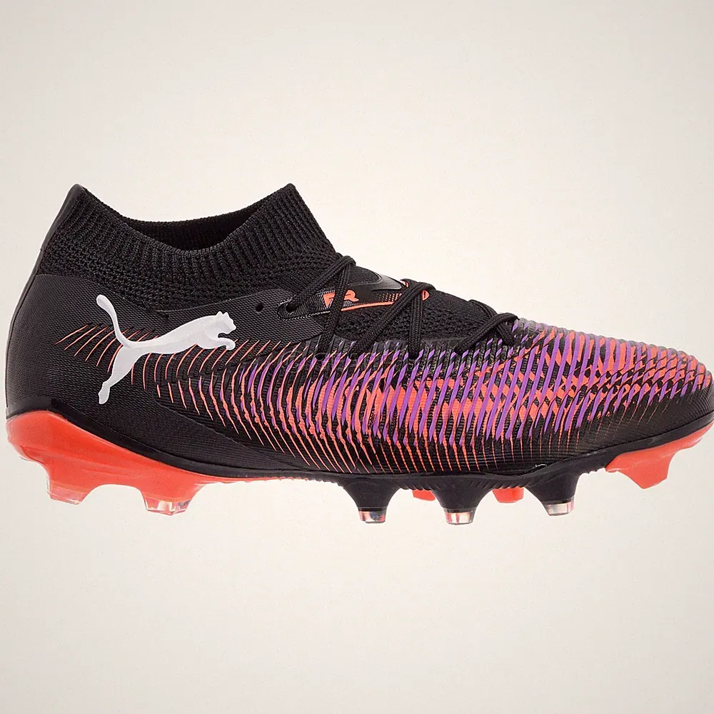 PUMA Future 8 Match FG/AG Womens Soccer Cleats, Black Orange Purple, Pick Size