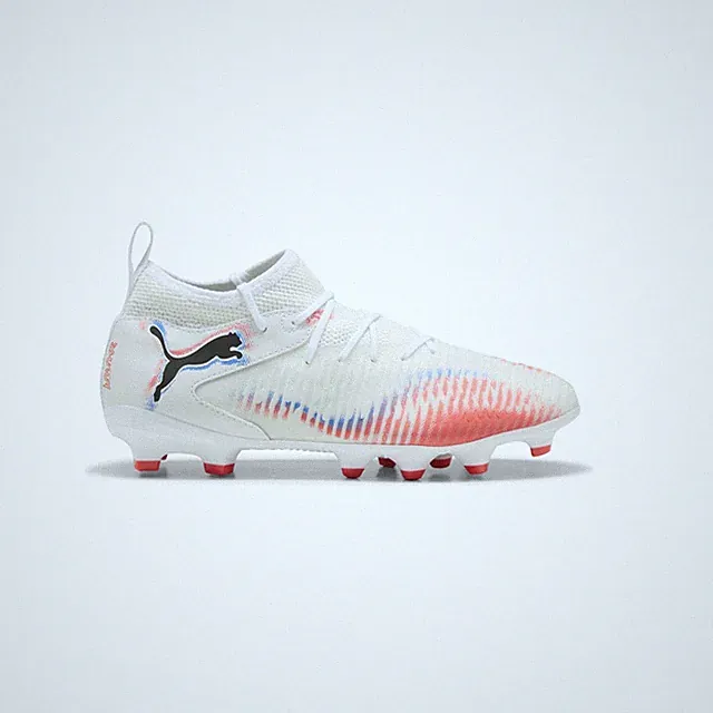 PUMA Future 8 Match Firm GroundArtificial Ground Soccer Cleats Youth Boys White