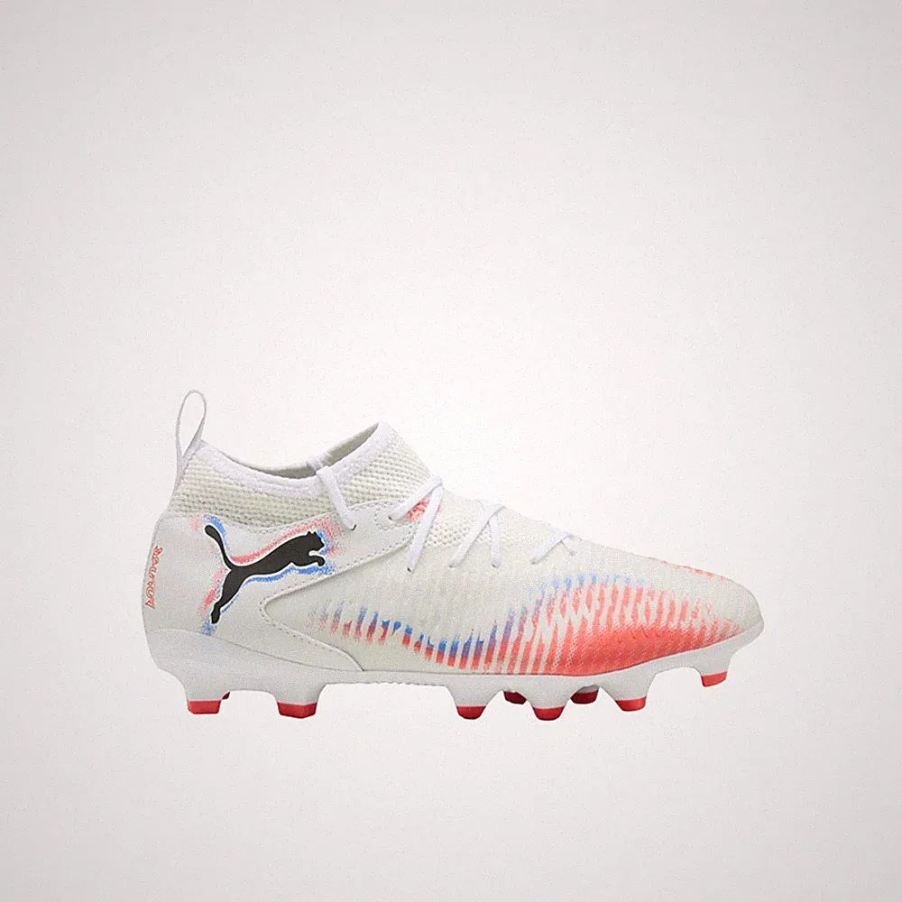 PUMA Future 8 Match Firm GroundArtificial Ground Soccer Cleats Youth Boys White