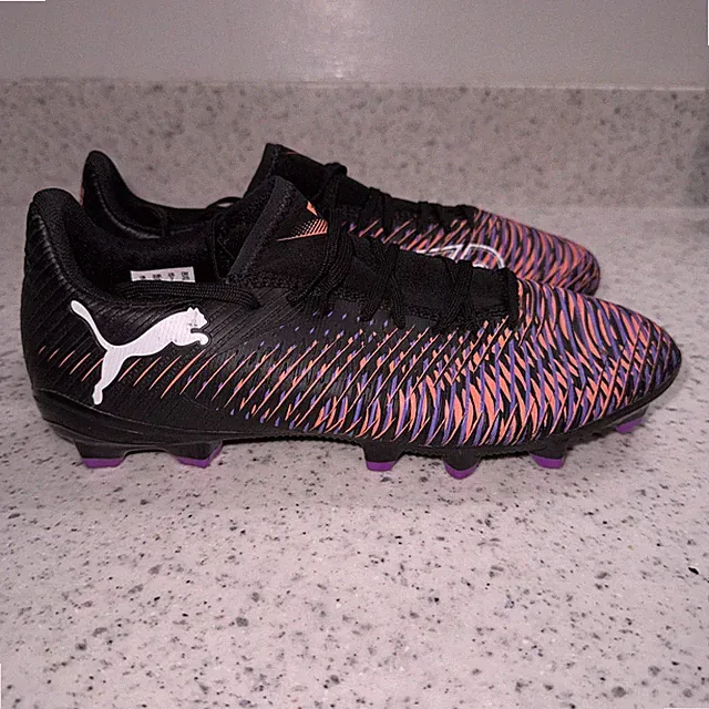 Puma Future 8 Match Soccer Cleats Mens 7 Black White Red FG AG 108140-01 Boots