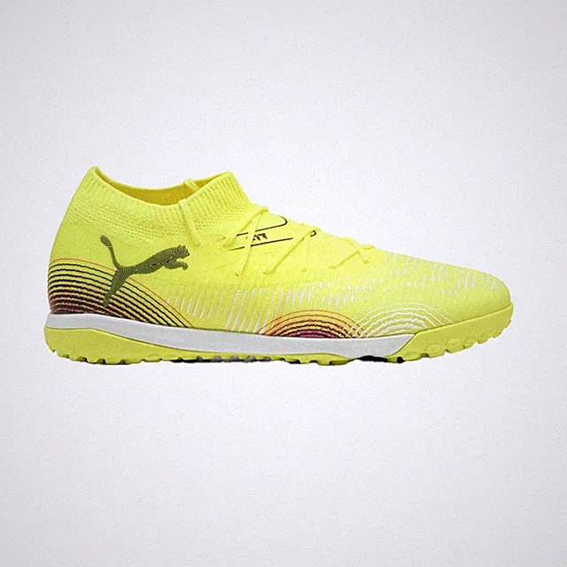 PUMA Future 8 Match Turf Soccer Mens Yellow Sneakers Athletic Shoes 10837003