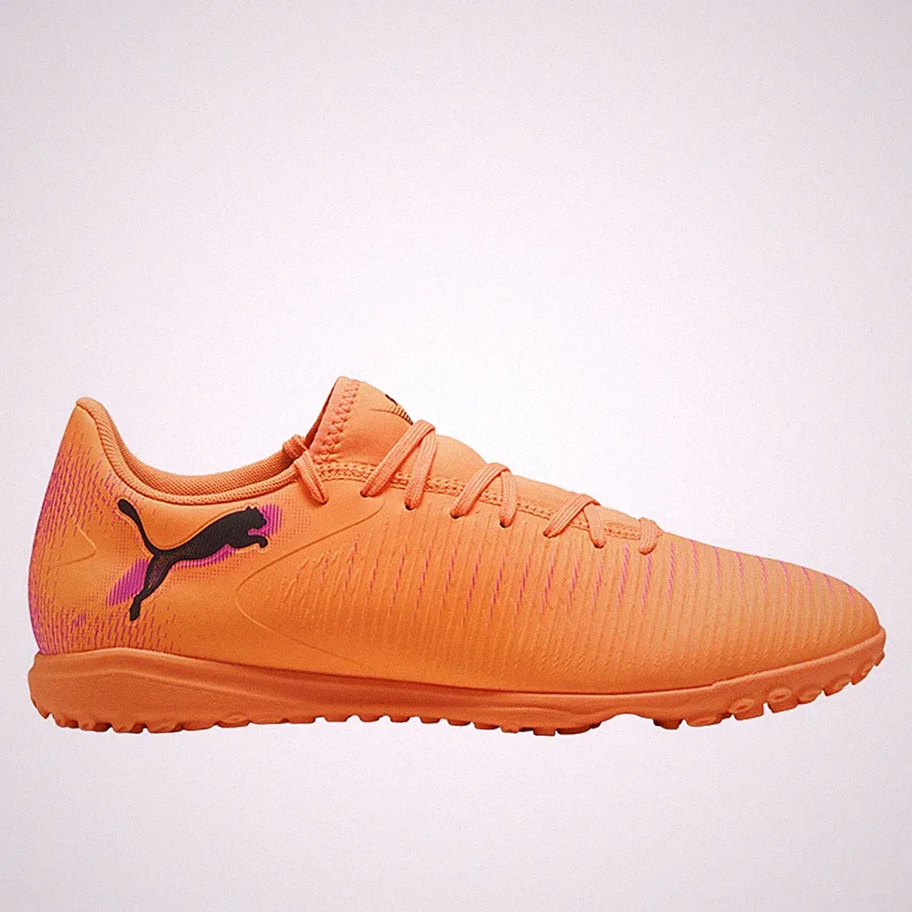 PUMA Future 8 Play Turf Soccer Cleats Mens Black, Orange Sneakers Athletic Shoes