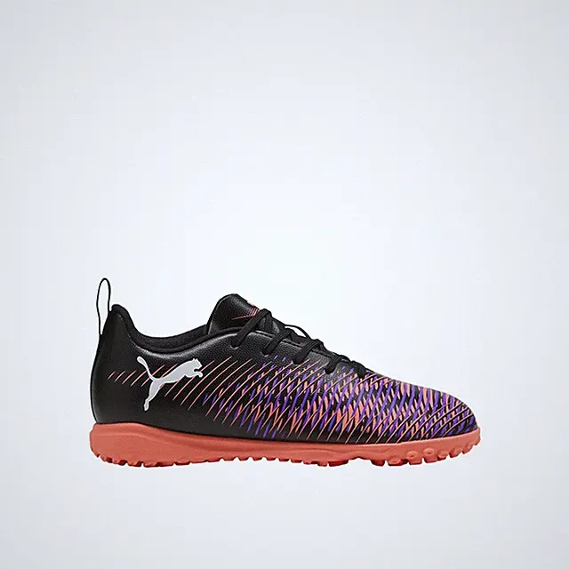 PUMA Future 8 Play Turf Soccer Cleats Youth Boys Black, Orange Sneakers Athletic