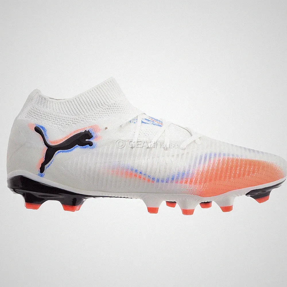 PUMA Future 8 Pro FG Mens Soccer Cleats, White Orange, Pick Size