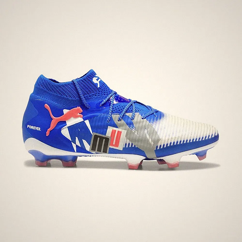 PUMA Future 8 Ultimate Forever Firm Ground Soccer Cleats Mens Blue, White Sneake