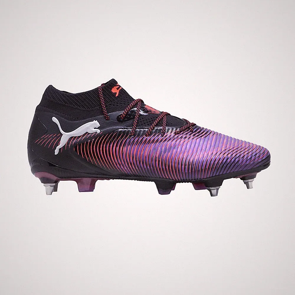 PUMA Future 8 Ultimate MixedSoft Ground Soccer Cleats Mens Black, Purple Sneaker