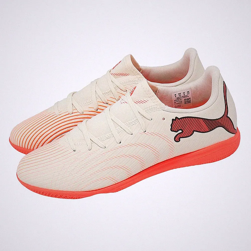 Puma Future 9 Play IT Beige Orange Men Unisex Indoor Soccer Shoes 109176-01