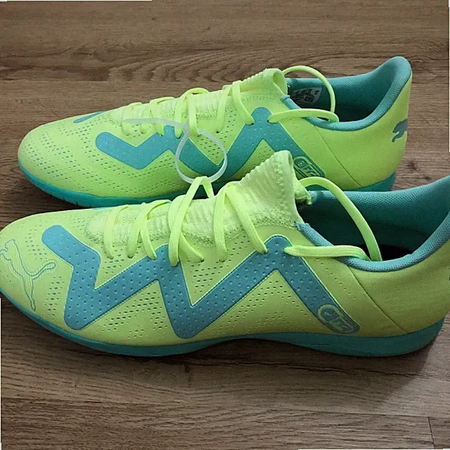 Puma Future Play It Yellow/Blue Mens Size 13 Indoor Lace Up Soccer Shoes