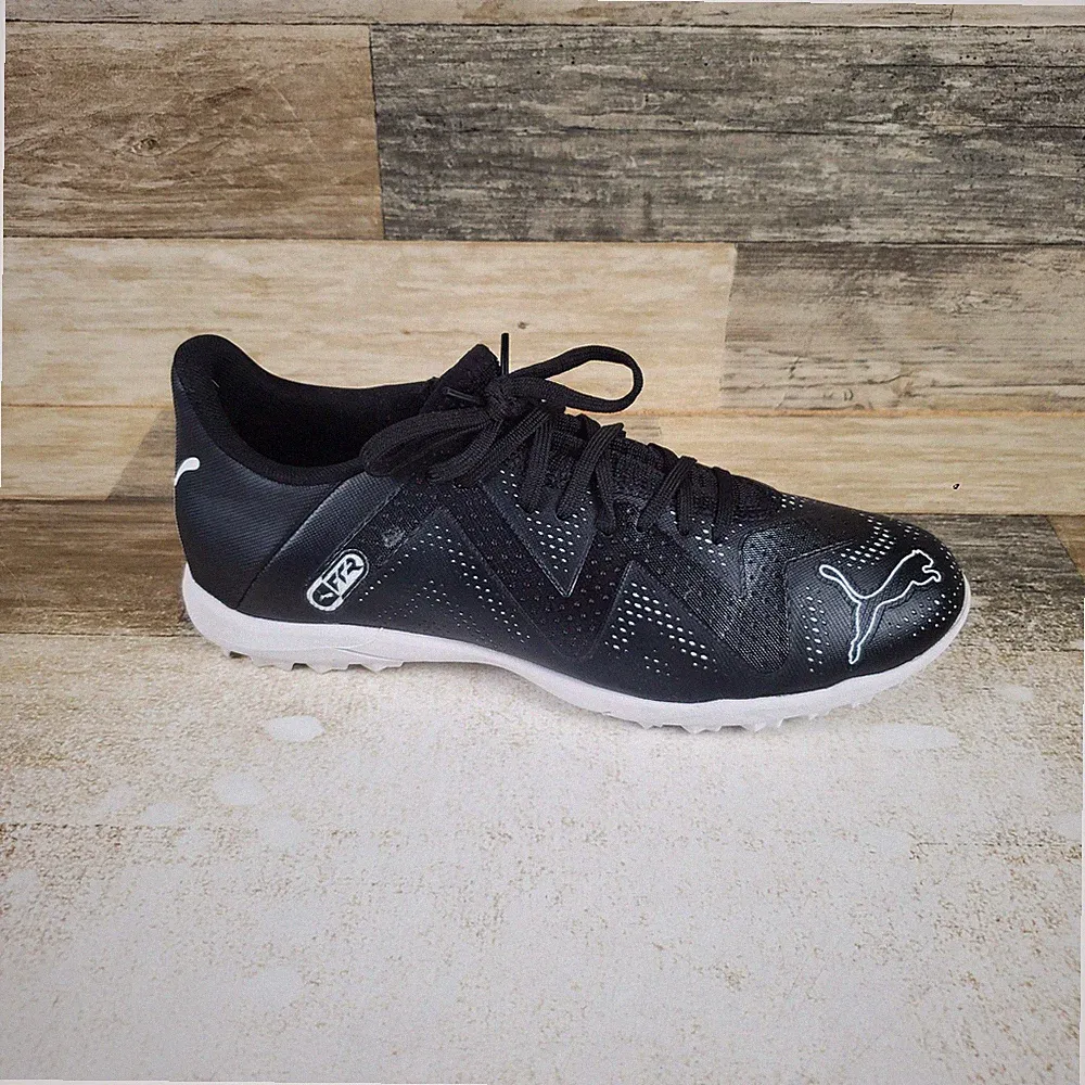 Puma Future Play Turf Training Soccer Cleats Mens Sz 7 Black White Mesh Lace Up