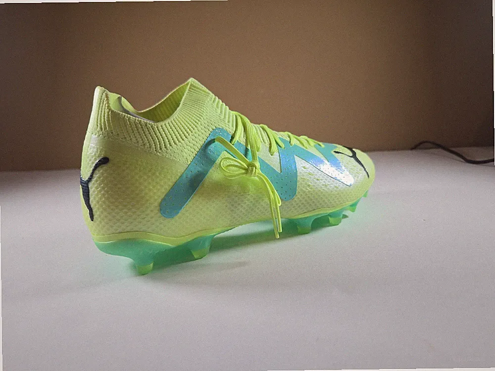 Puma Future Pro FG/AG 107171-03 Men's 8 Yellow Black Logo Low Top Soccer Cleats