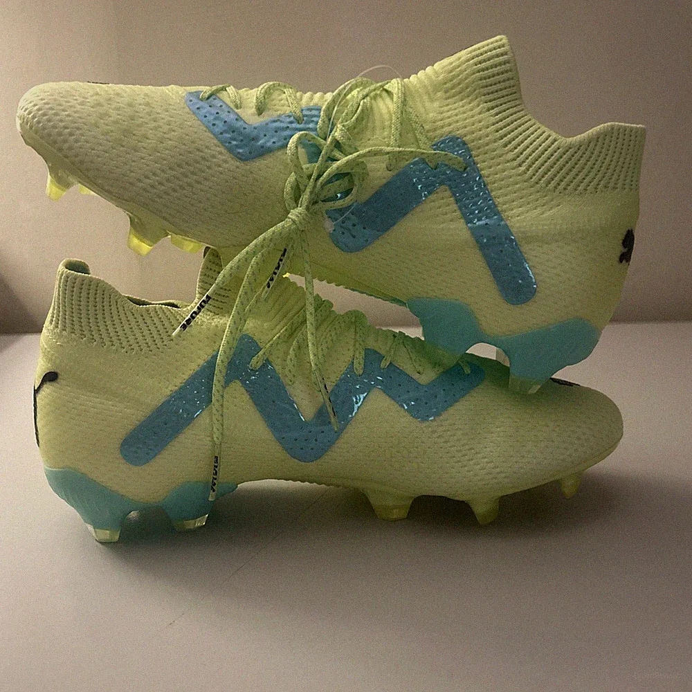 Puma Future Ultimate FG AG Fast Yellow Blue Soccer Cleats 107166-02 Women's 7