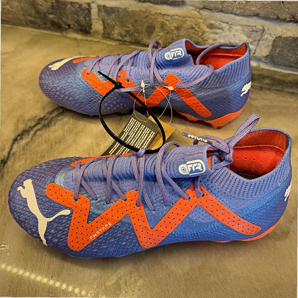 PUMA Future Ultimate Women's Soccer Cleats Blue/Orange Low Top Lace Up 10718601